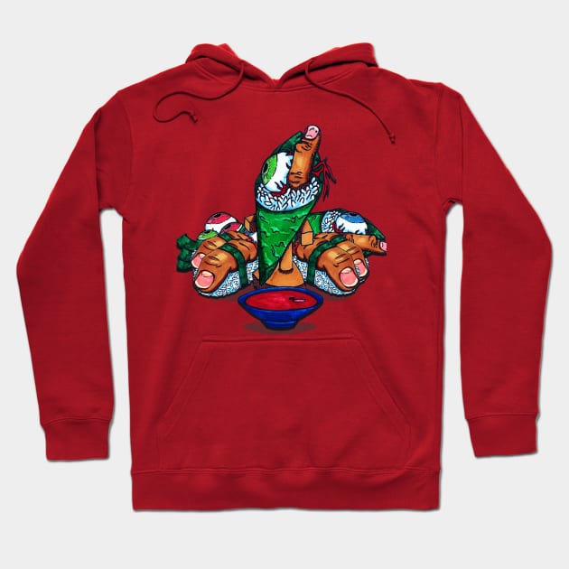 Finger Sushi Meal. Hoodie by hybridgothica